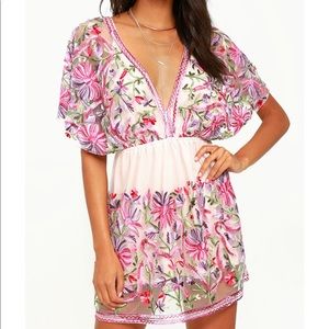 RAGA IN THE FIELDS PURPLE EMBROIDERED DRESS